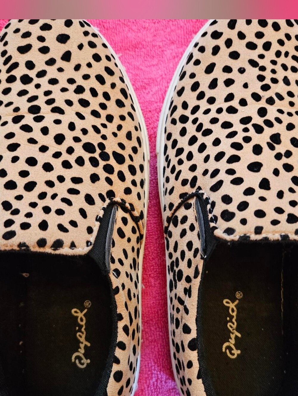 Qupid Women’s Leopard Print Slip-Ons - Tan & Black